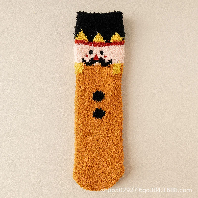 Unisex Christmas Gift Coral Fleece Cute Sleeping Socks-inspireuse