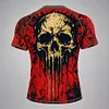 Men's Vintage Skull Print Casual Top by Inlyline