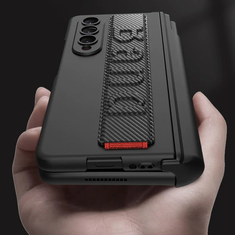 Applicable To Samsung Zfold4 Magnetic Wrist Strap Bracket Folding Mobile Phone Case
