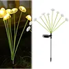 Outdoor Solar Garden Lights Waterproof LED Mushroom Jellyfish Lawn Light Reusable Color Change Gardening Stake Lighting for Courtyard Landscape Lawn Light