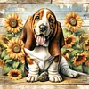 Diamond Painting-DIY Full Round Drill Garden Dog(40*40 CM)
