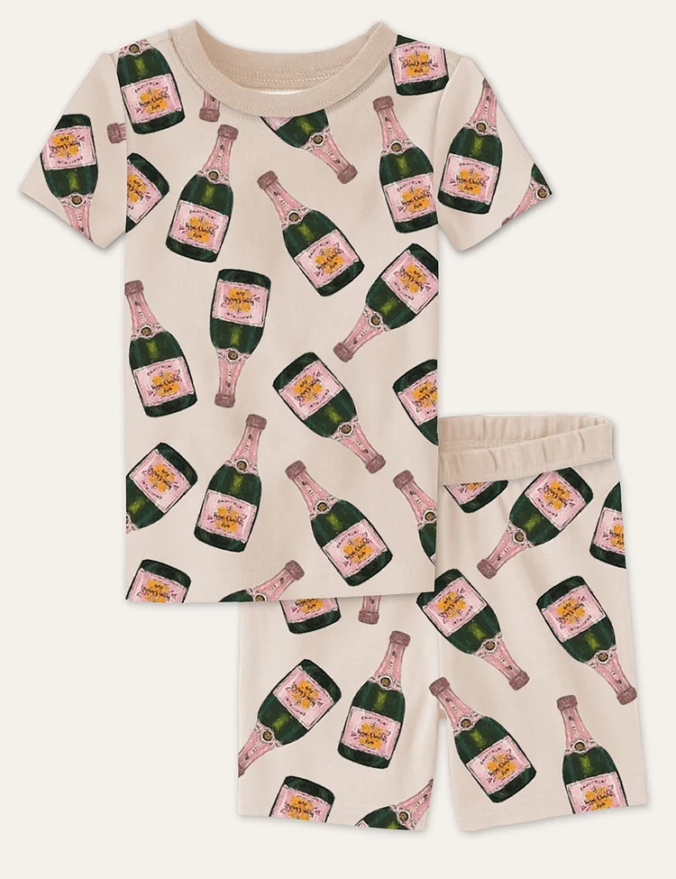 Champagne Drinking Bottle Kid's Pajama Set