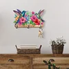Wooden Hummingbird Flower Special Shape Diamond Painting Hanging Hooks for Decor