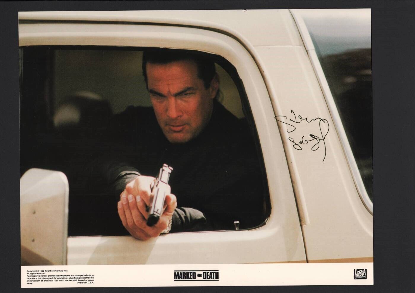 Steven Seagal - Signed Autograph Lobby Card - Marked for Death