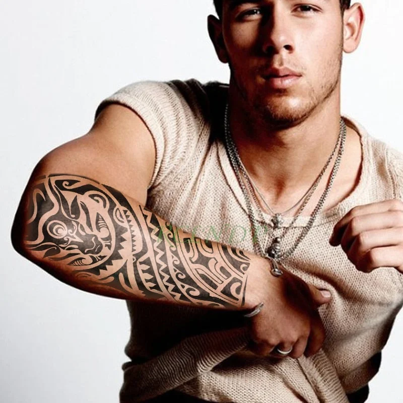 Waterproof Temporary Tattoo Sticker Tribal totem fake tatto flash tatoo tatouage Stickers foot hand arm leg for girl women men