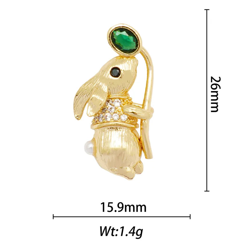 1 Piece 13.8*28.1mm 15.9*26mm 21.7*28.4mm Copper Pearl Zircon 18K Gold Plated Animal Paw Print Shell Jewelry Accessories Pendant