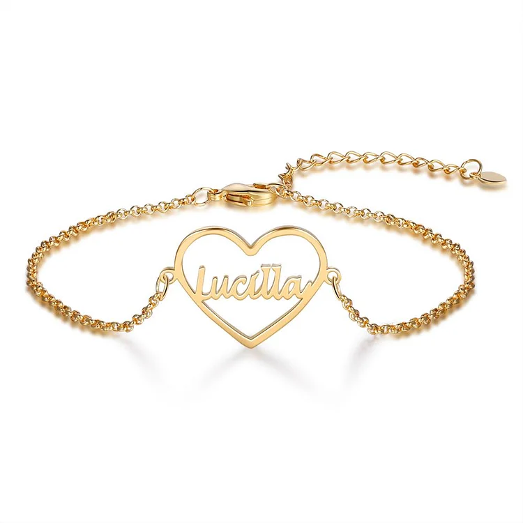 Name Bracelet Heart Bracelet Personalized Gifts