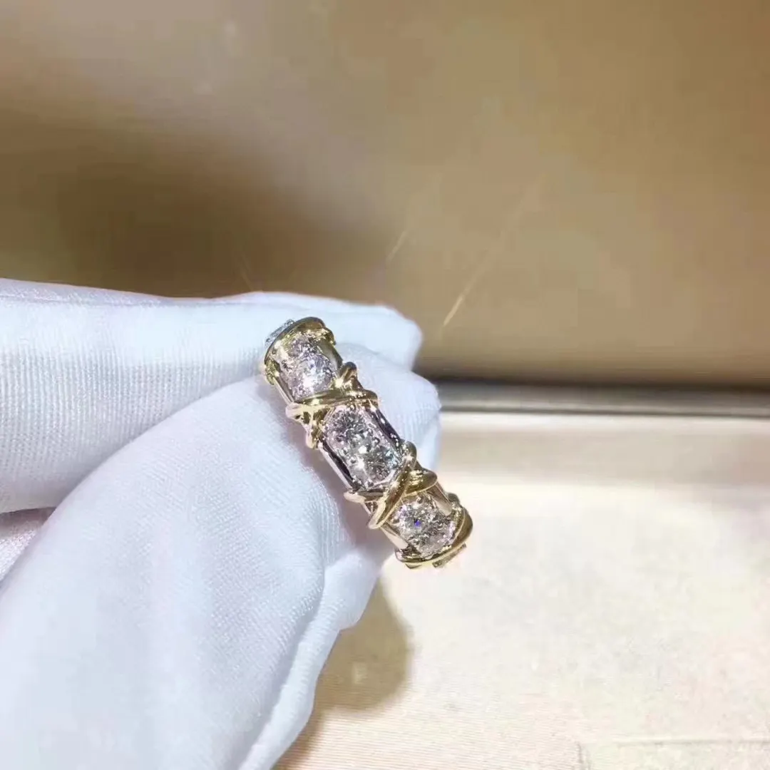 Schlumberger ring Crossed XO diamond ring