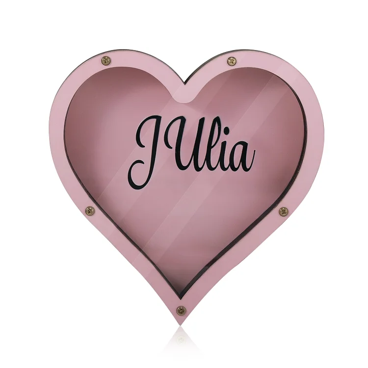 Personalized Heart Name Piggy Bank Engrave Name Money Jar Gifts for Kids