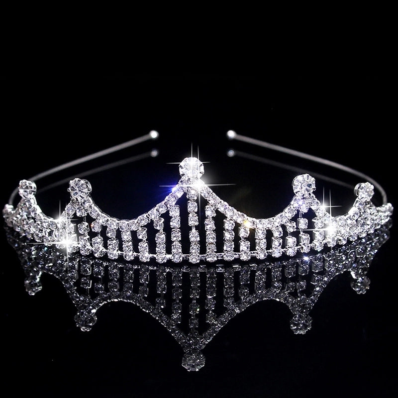 Women’s Elegant Glam Bridal Crown Metal Plating Inlay Artificial Pearls Rhinestones Crown