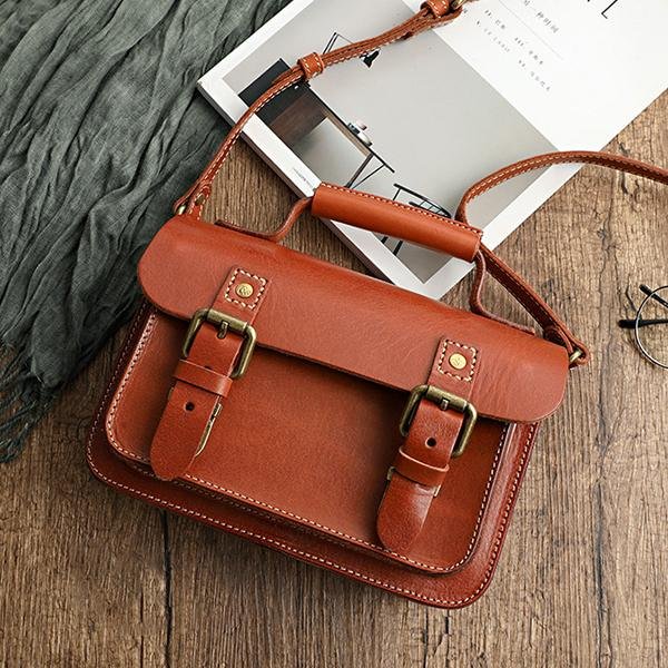 Vintage Handmade Messenger Bag Shoulder Portable Cambridge Bags
