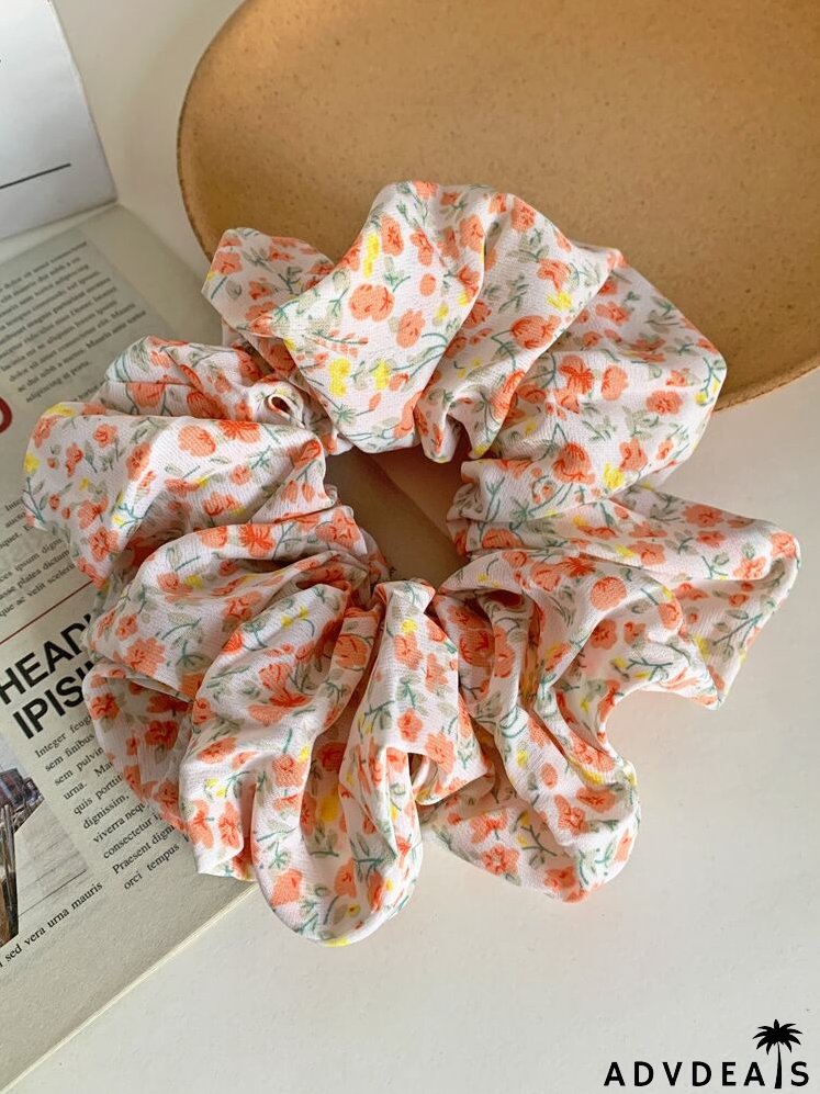 Ditsy Floral Print Scrunchie