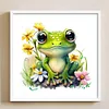 Flower Frog - 18CT Stamped Cross Stitch 25*25cm/9.84*9.84in