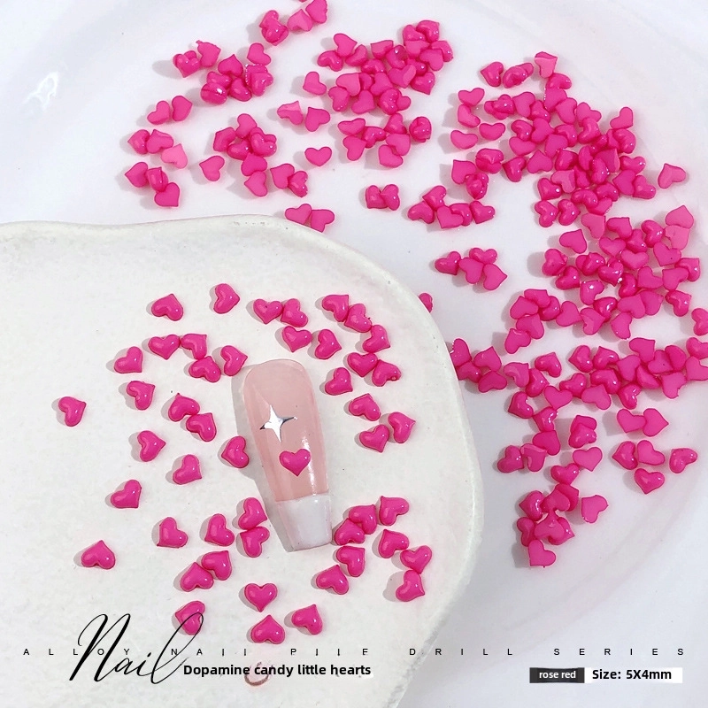 Dopamine Candy Love Diamond Macaron Color Sweet Resin Small Love Net Red Nail Jewelry
