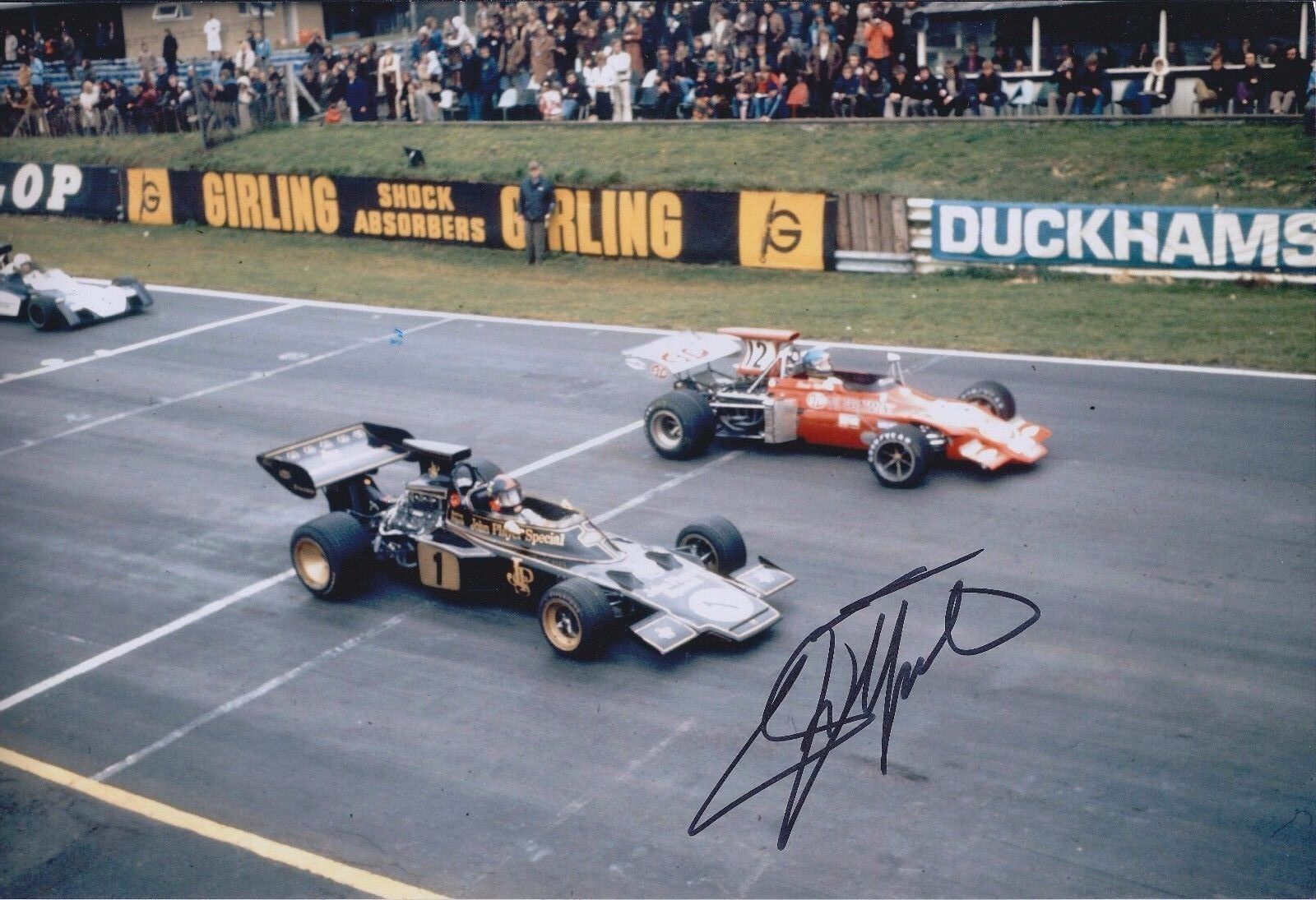 Emerson FITTIPALDI Autograph SIGNED LOTUS Formula 1 F1 12x8 Photo Poster painting AFTAL COA