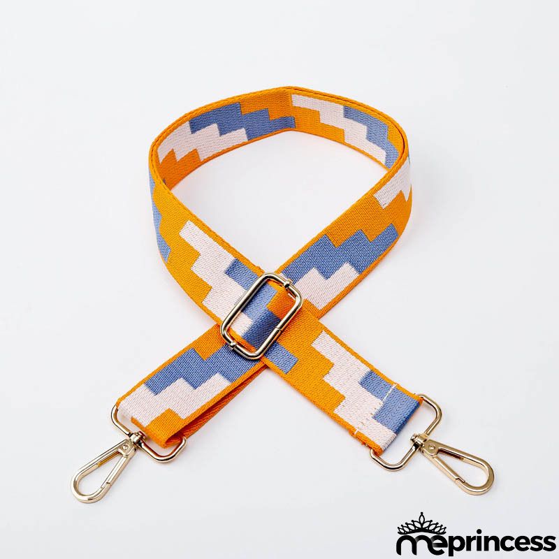 Women Fashion Color Block Adjustable Decompression Replacement Long Strap Bag Accessories