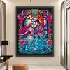 Glass Painting Mermaid-14CT Stamped Cross Stitch 45*60cm/17.72*23.62in (Big Size)