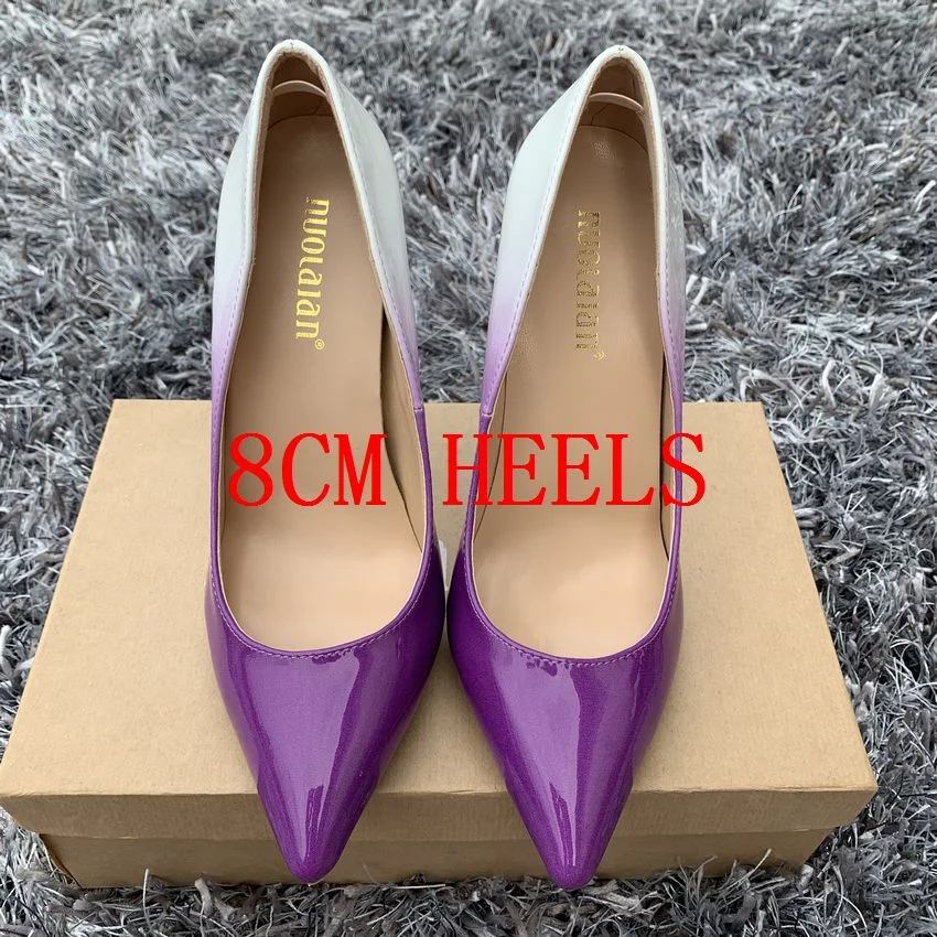 2019 Brand fashion Women Shoes Patent Leather Woman Shoes Sexy Stilettos Ladies High Heels 12cm/10cm/8cm Pointed Toe Women Pumps