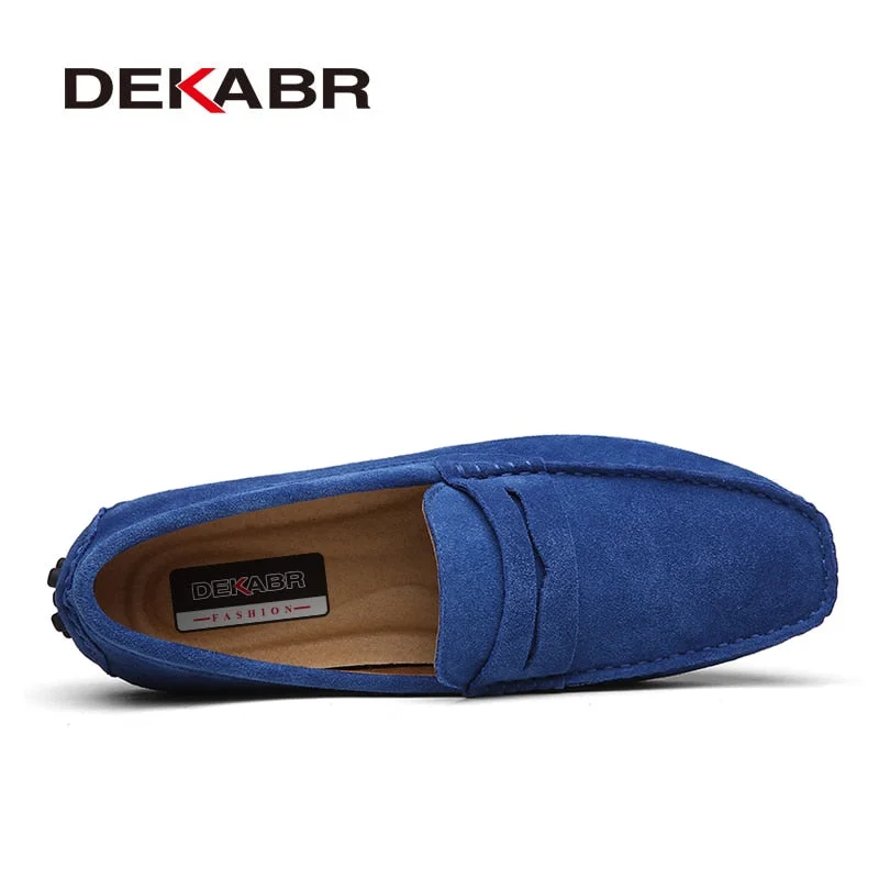 DEKABR 2021 New Arrival Men Driving Moccasins Genuine Leather Loafers Casual Fashion Wedding Men Footwear Large Size 38~50