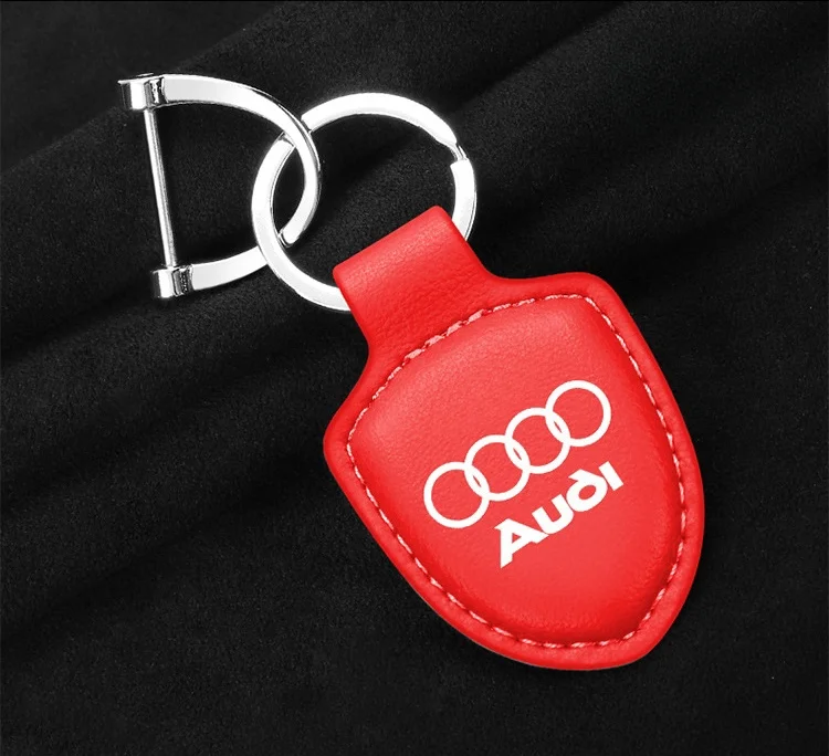 High-end genuine leather car key pendant with car LOGO
