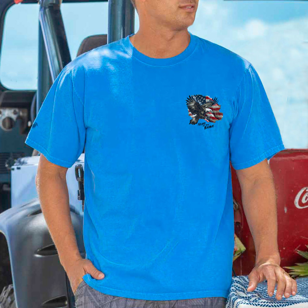  Patriotic Eagle Graphic T-Shirt for Men - Perfect for Summer Outings and Casual Wear