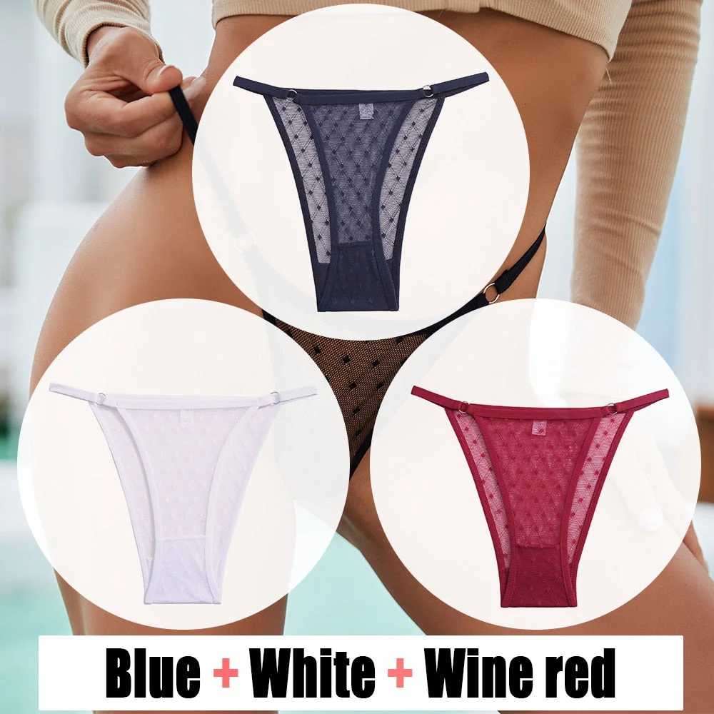 Sexy Lace Panties Women's Underwear Mesh Transparent Sexy lingerie Soft Intimate Underpants Plus Size M-XXL Female Underwear