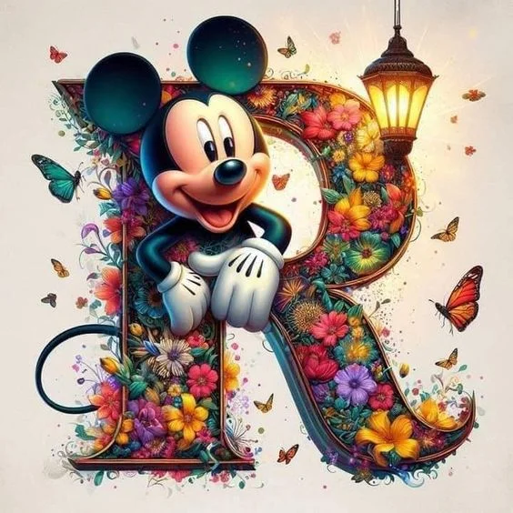 Diamond Painting - Full Round Drill - Minnie Mickey Alphabet(Canvas|40*40cm)