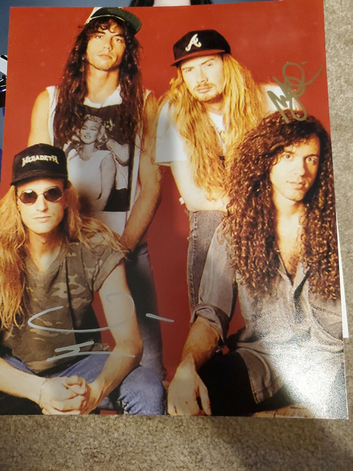 Megadeth Dave Ellefson Marty Friedman Dual Signed 8X10 Photo Poster painting Autographed