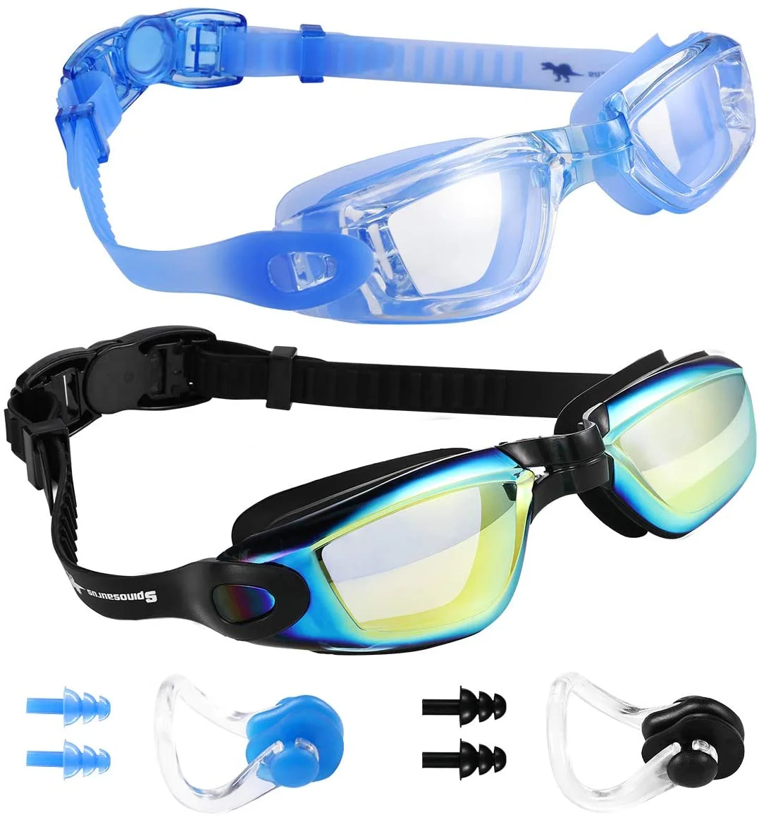 Swim Goggles Swimming Goggles, Pack of 2 Professional Anti Fog No Leaking UV Protection Swim Goggles