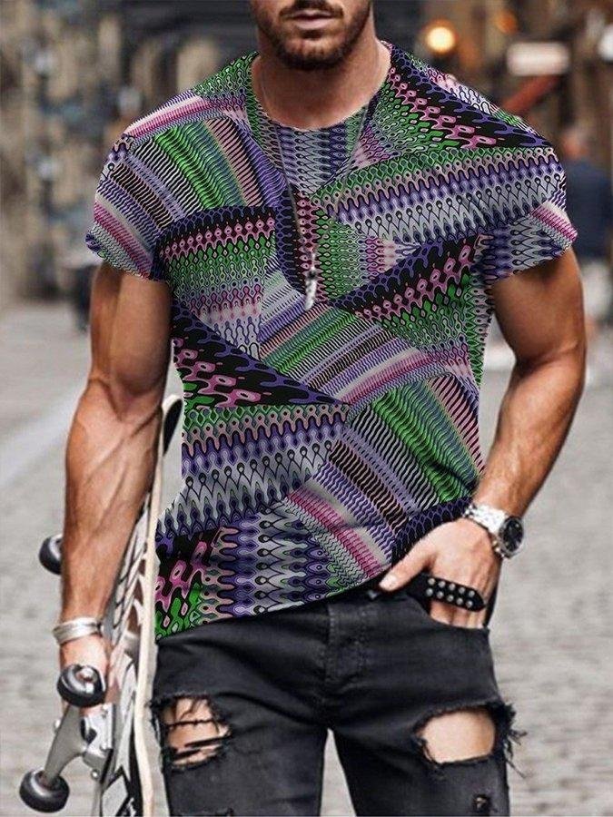 Crew Neck Printed Casual Shirts & Tops