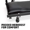 Powerbuilt 36 Inch Rolling Garage Creeper, Tubular Steel Body, Padded Foam and Head Rest, Car Repair, Automotive, 250 Pound Capacity - 640940