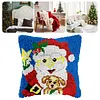 Santa Claus Dog-DIY Latch Hook Rug Pillowcase Kits 43*43cm