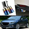 Car Exhaust Muffler Tip Dual Outlet Car Oval Rear Exhaust Car Modification Parts