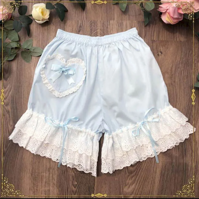 Soft Sister Shorts Lolita Cotton-trimmed Pumpkin Pants for Girls Anti-empty Leggings Home Shorts with Japanese JK Safety Pants