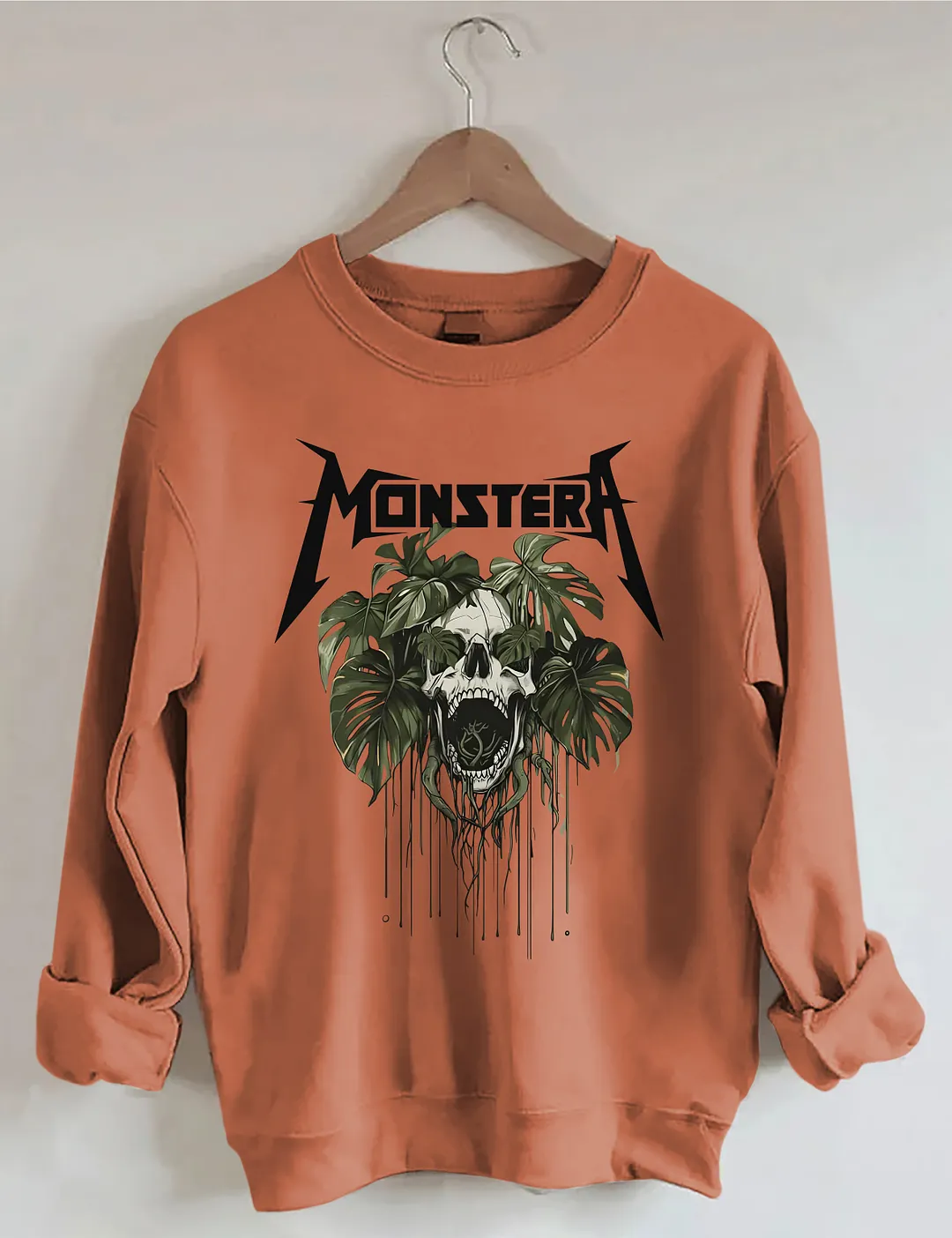 Monstera Skull Sweatshirt