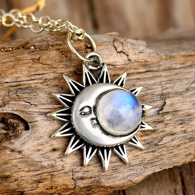 Sun and Moon Ring with Moonstone