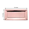 10 Pack | Rose Gold Studded Rim 16" Heavy Duty Paper Serving Trays - 1100 GSM