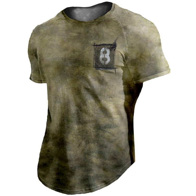 Men's Vintage Number 8 Distressed T-Shirt
