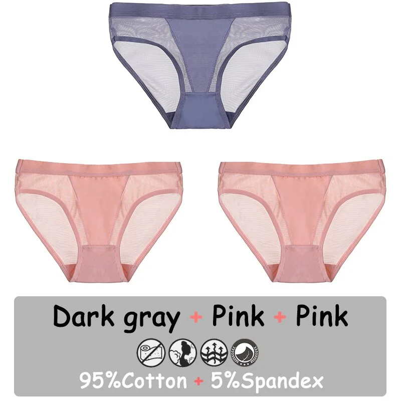 Billionm Seamless Panties Sexy Lingerie Mesh Female Underwear See-Through Underpants Low-Waist Briefs Girls Intimate Pantys