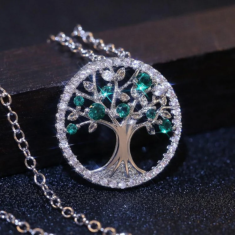 Cosmo Tree Gem Necklace-Mayoulove