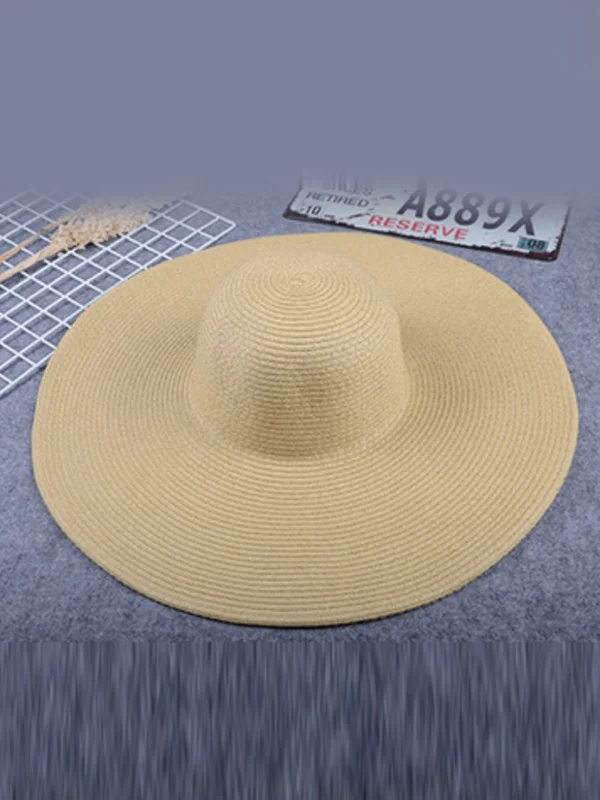 Simple Casual Vacation 10 Colors Wide Brim Hat