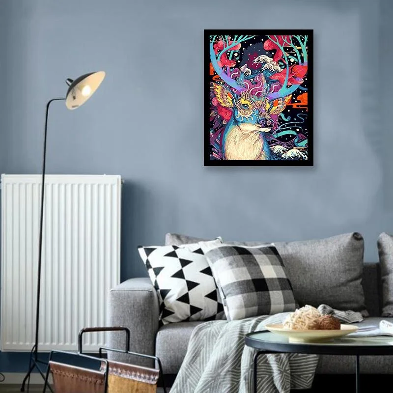 Paint By Numbers Diy Acrylic Painting Kit For Kids &amp; Adults Beginner - 16 X 20 Inch Fish In Deer (Without Frame)、bestdiys、sdecorshop