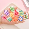 20PCS Cute Cartoon Soft Drinks Acrylic Exam Books Paper Clips Back to School Creative Stationery