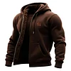 Men's Outdoor Style Hooded Sweatshirt Thick Cardigan Jacket by Inlyline