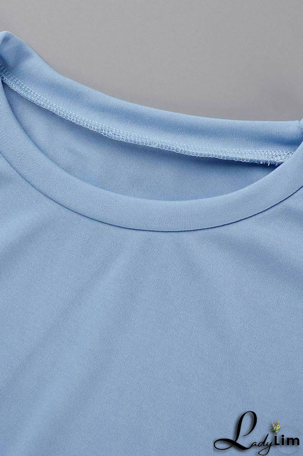 Cyan Fashion Casual Solid Patchwork Feathers O Neck Sleeveless Two Pieces