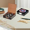 Animals Leather Diamond Art Note Box with 160 Sheets of Paper for DIY Art Craft