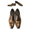 Classic Mens Brown Captoe Oxfords Dress Shoes