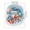 >SALE<Full Embroidery Cotton Thread 14CT Printed Snow on the Roof Cross Stitch 39x46cm