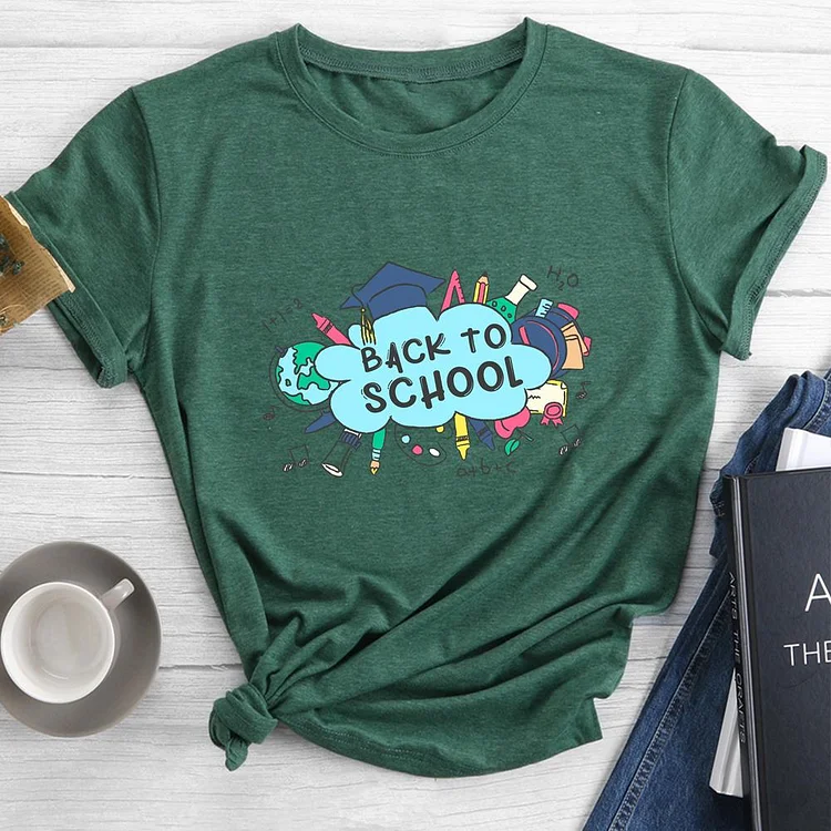 Back to School  Round Neck T-shirt