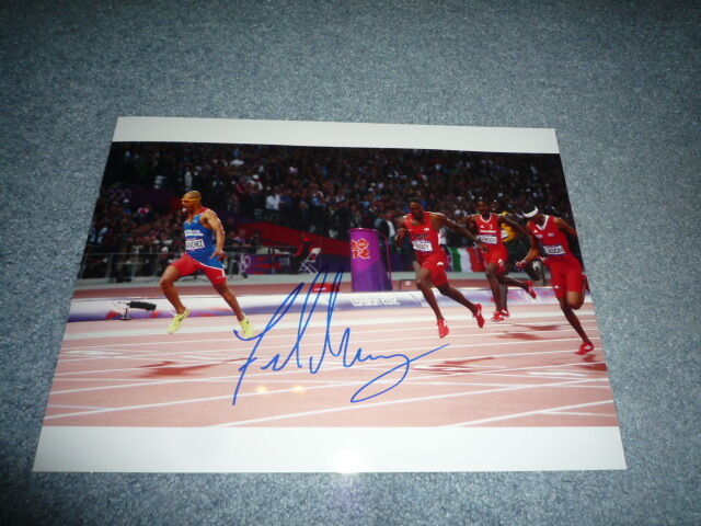 FELIX SANCHEZ signed autograph 8x10 In Person GOLD OLYMPICS 2012 Gold